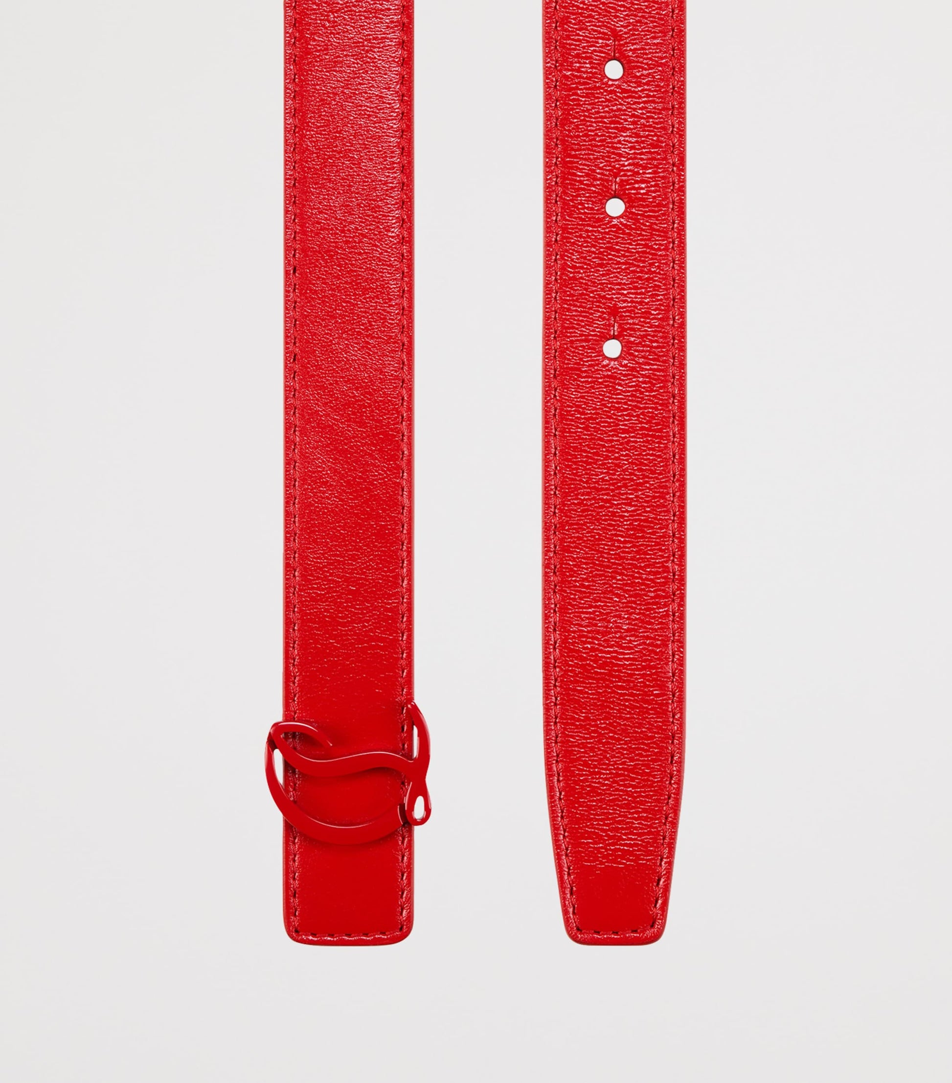 Christian Louboutin Red Loubi54 Leather Reversible Belt