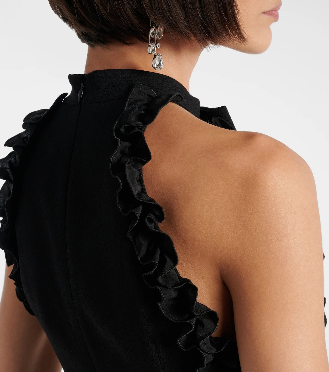 Alessandra Rich - Bow-detail wool-blend crêpe minidress