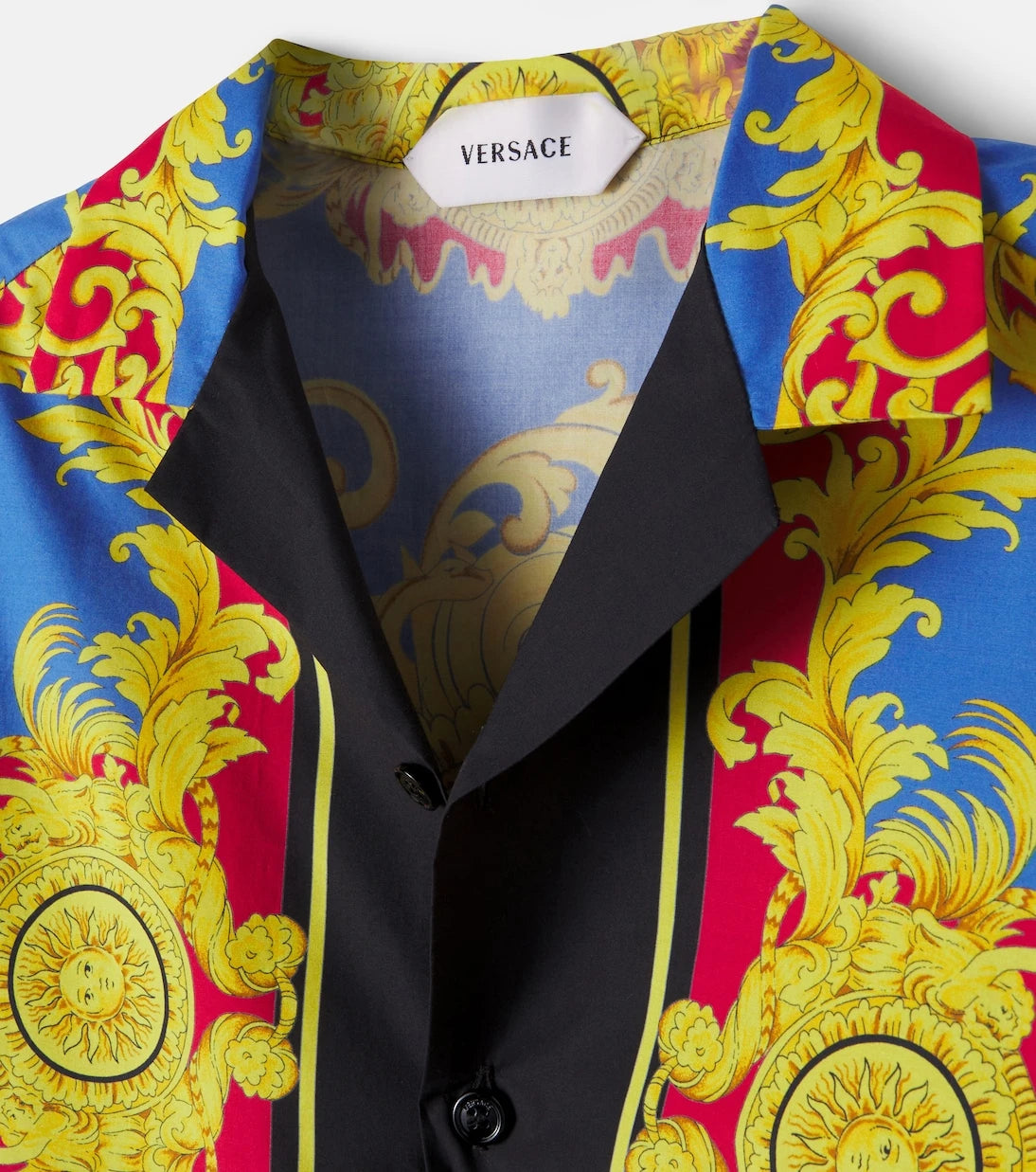 Versace Kids - Printed cotton poplin shirt