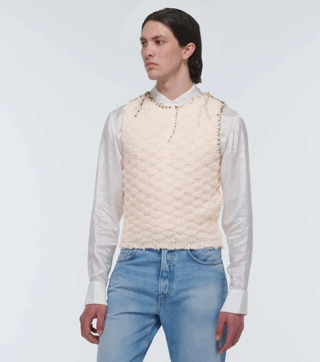 Acne Studios - Distressed crochet sweater vest