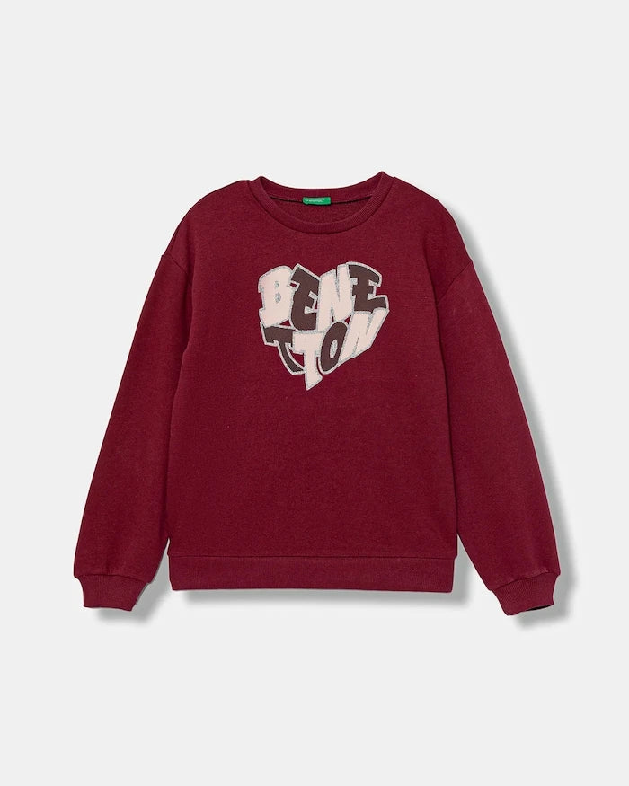 United Colors of Benetton Çocuk Pamuklu Sweatshirt