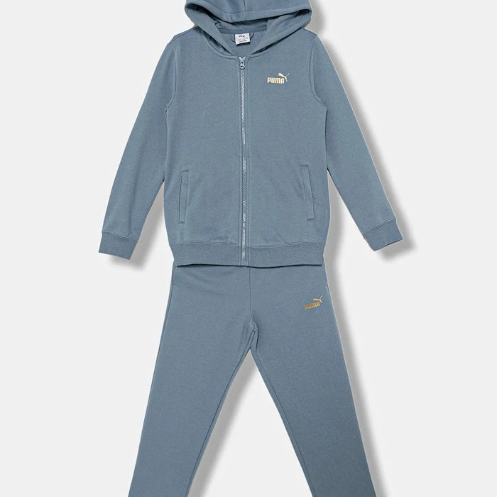 Детски анцуг Puma Metallic Hooded Sweat Suit FL G