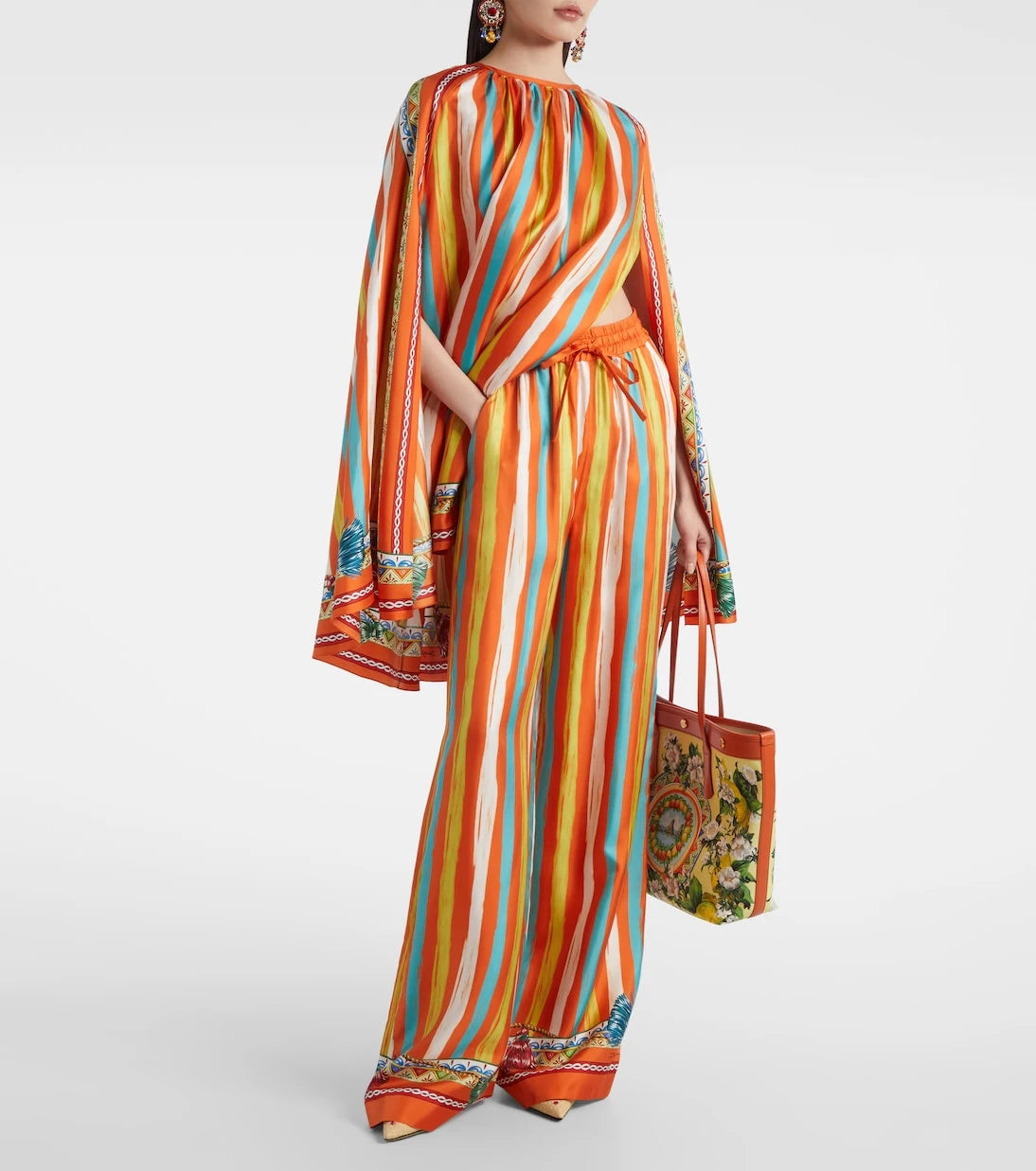 Dolce&Gabbana - Striped silk palazzo pants