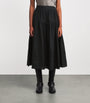 DÔEN Black Organic Cotton Sebastiane Midi Skirt