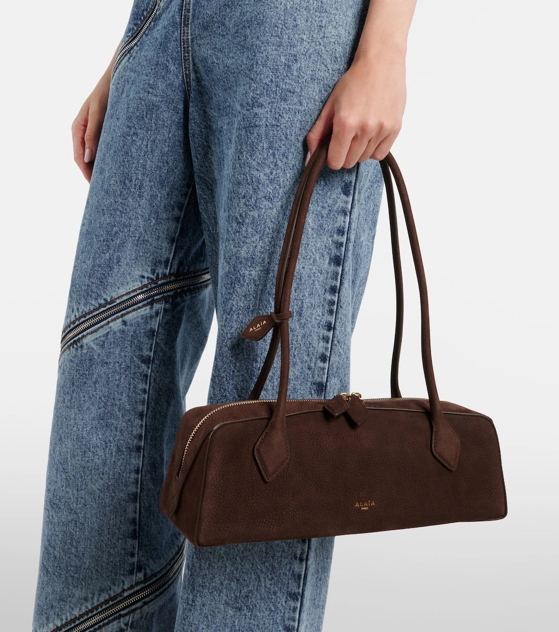 Alaïa - Le Teckel Medium suede shoulder bag