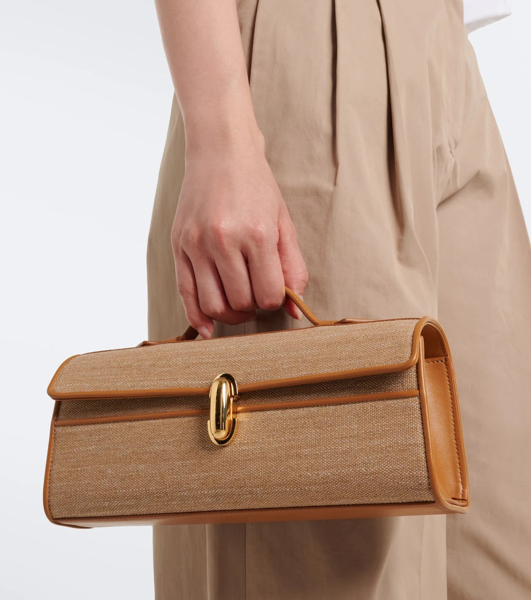 Savette - Symmetry Slim Medium canvas top-handle bag