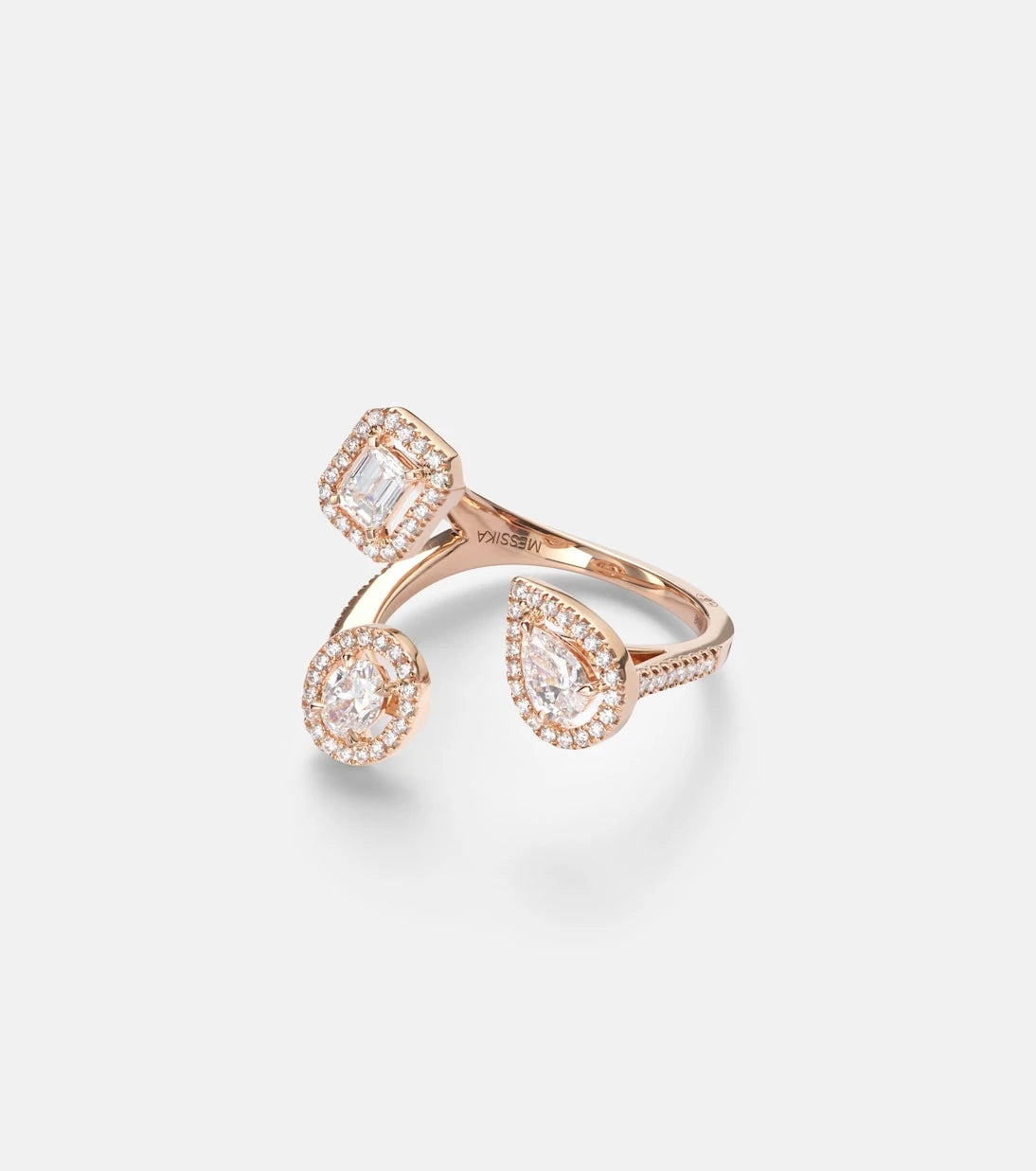 Messika - My Twin Trilogy 18kt rose gold ring with diamonds