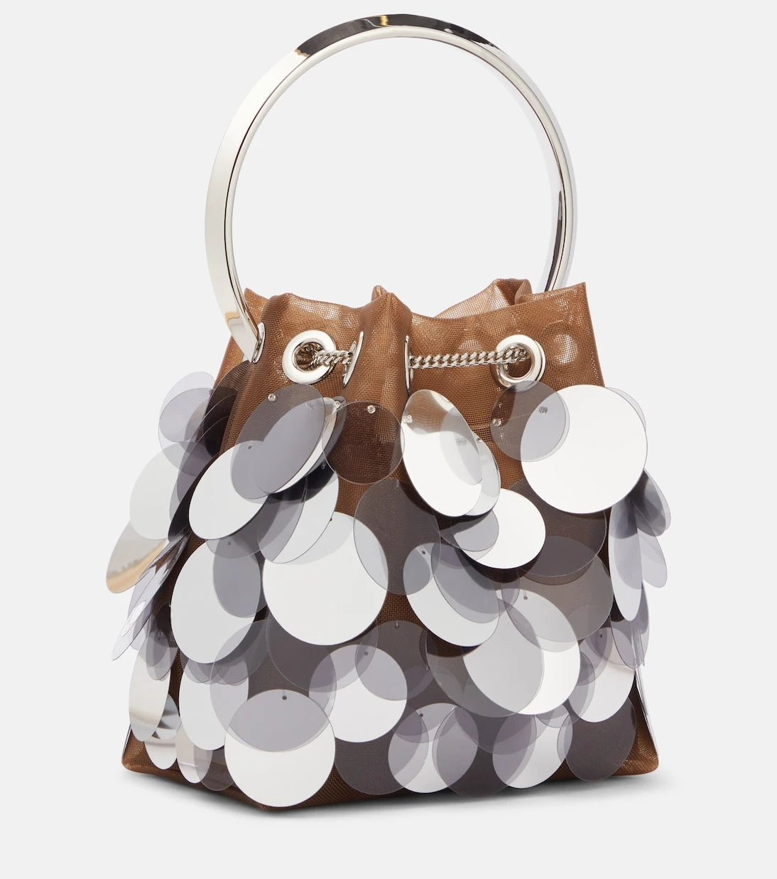 Jimmy Choo - Bon Bon sequined mesh bucket bag