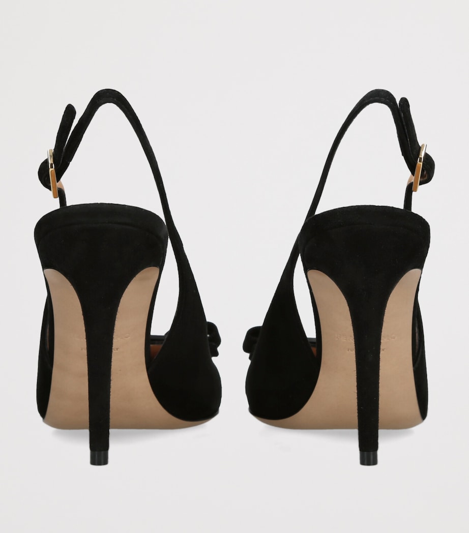 Salvatore Ferragamo Suede Vibily Slingback Pumps 95