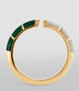 Yellow Gold, Diamond, Malachite and Mother-of-Pearl Psychedeliah Ring
