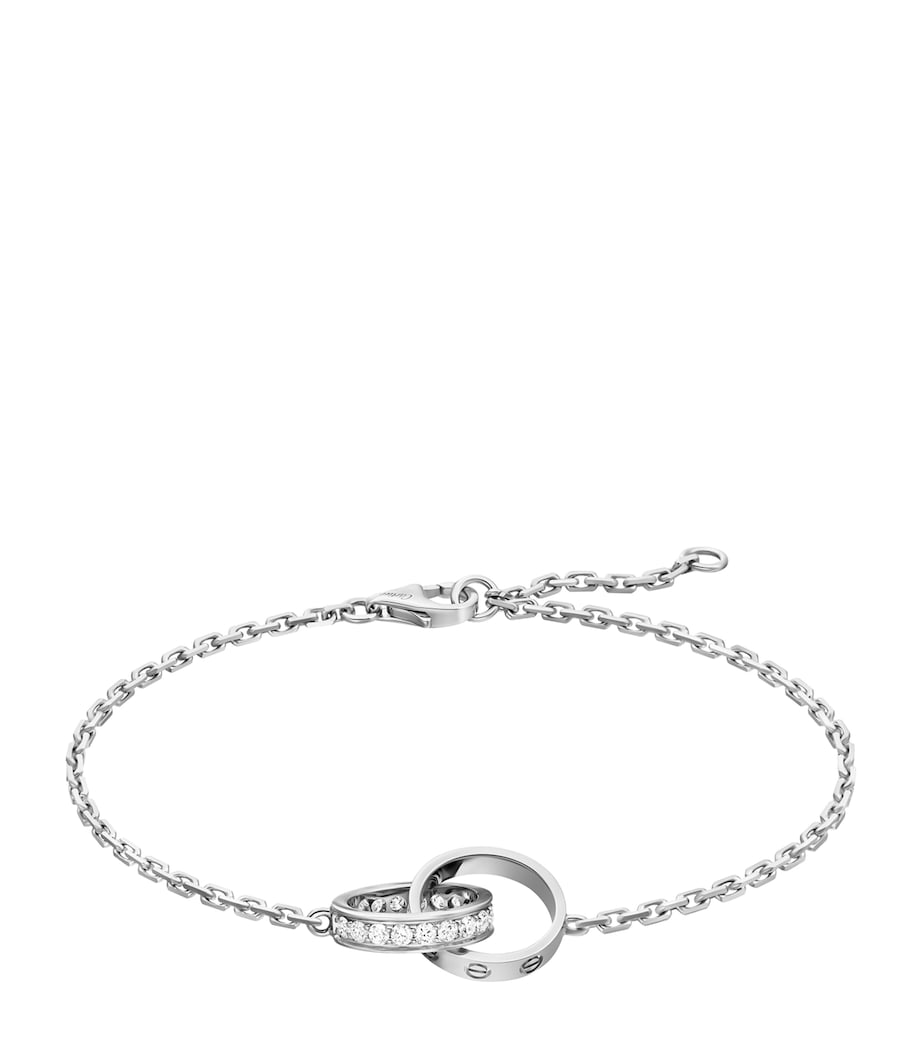 Cartier White Gold and Diamond LOVE Chain Bracelet