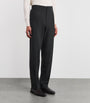 Isaia Wool-Blend Pleated Trousers