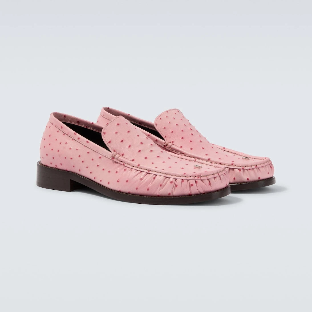 Acne Studios - Ostrich-effect leather loafers