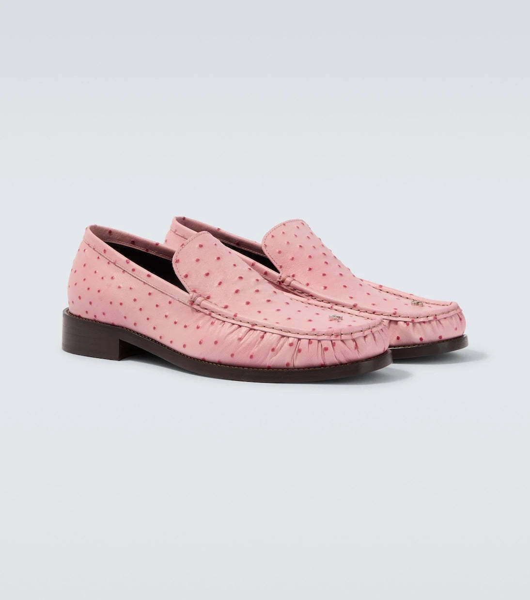 Acne Studios - Ostrich-effect leather loafers