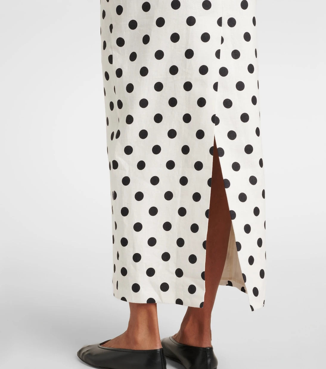 Posse - Romeo polka-dot linen maxi dress