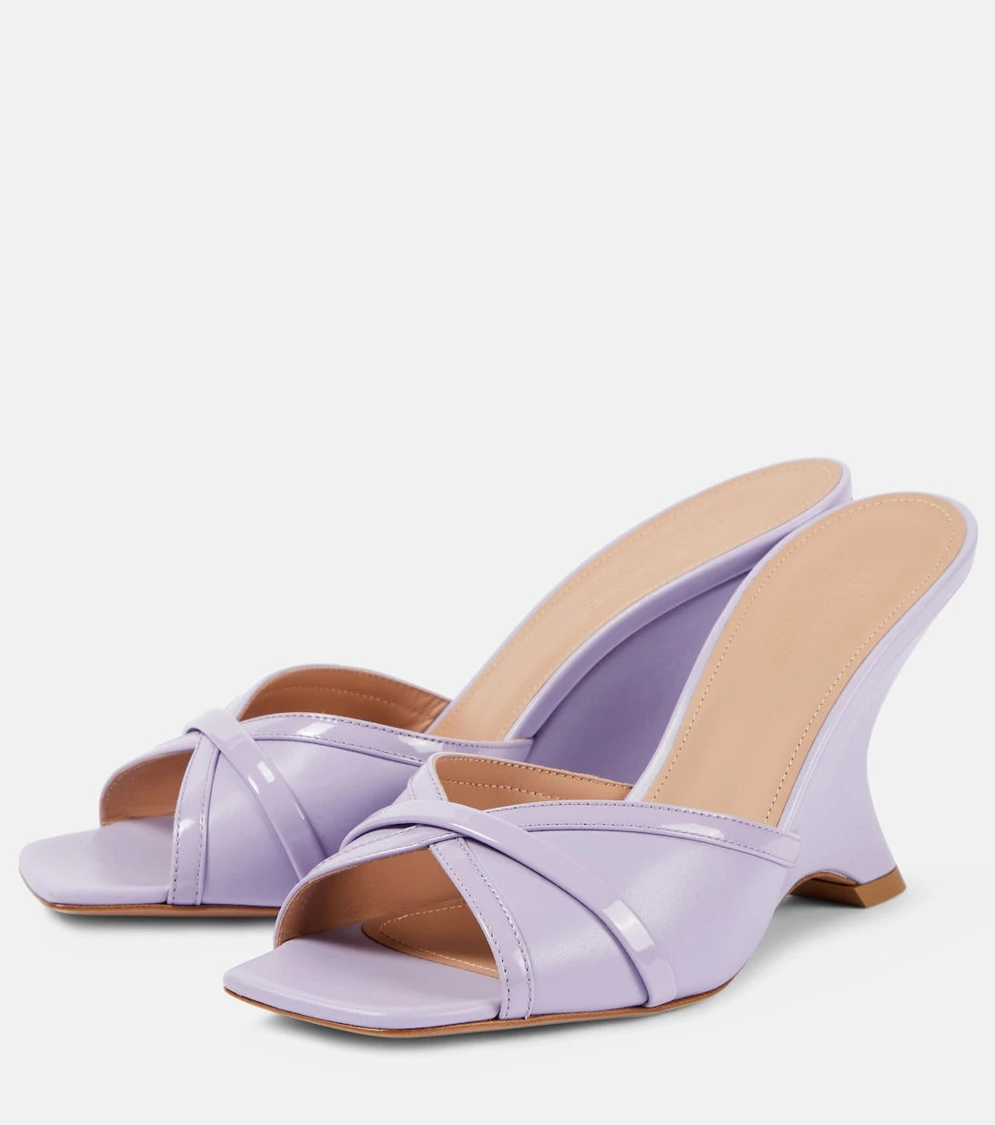 Malone Souliers - Perla 85 leather wedge mules