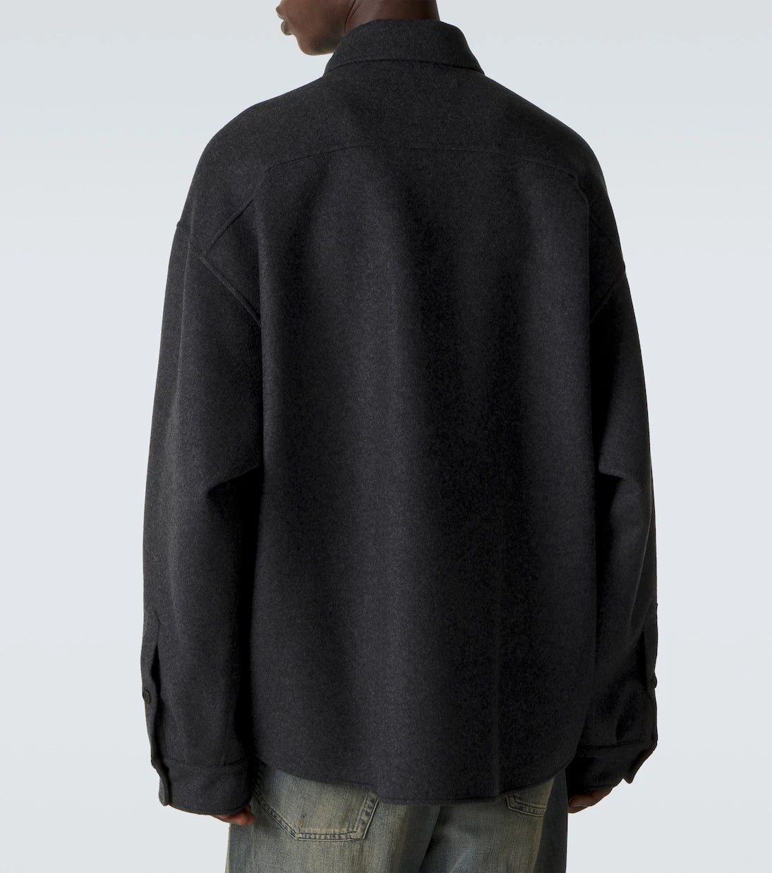 Balenciaga - Wool-blend zip-up overshirt