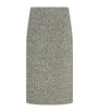 Tory Burch Grey Tweed Midi Skirt