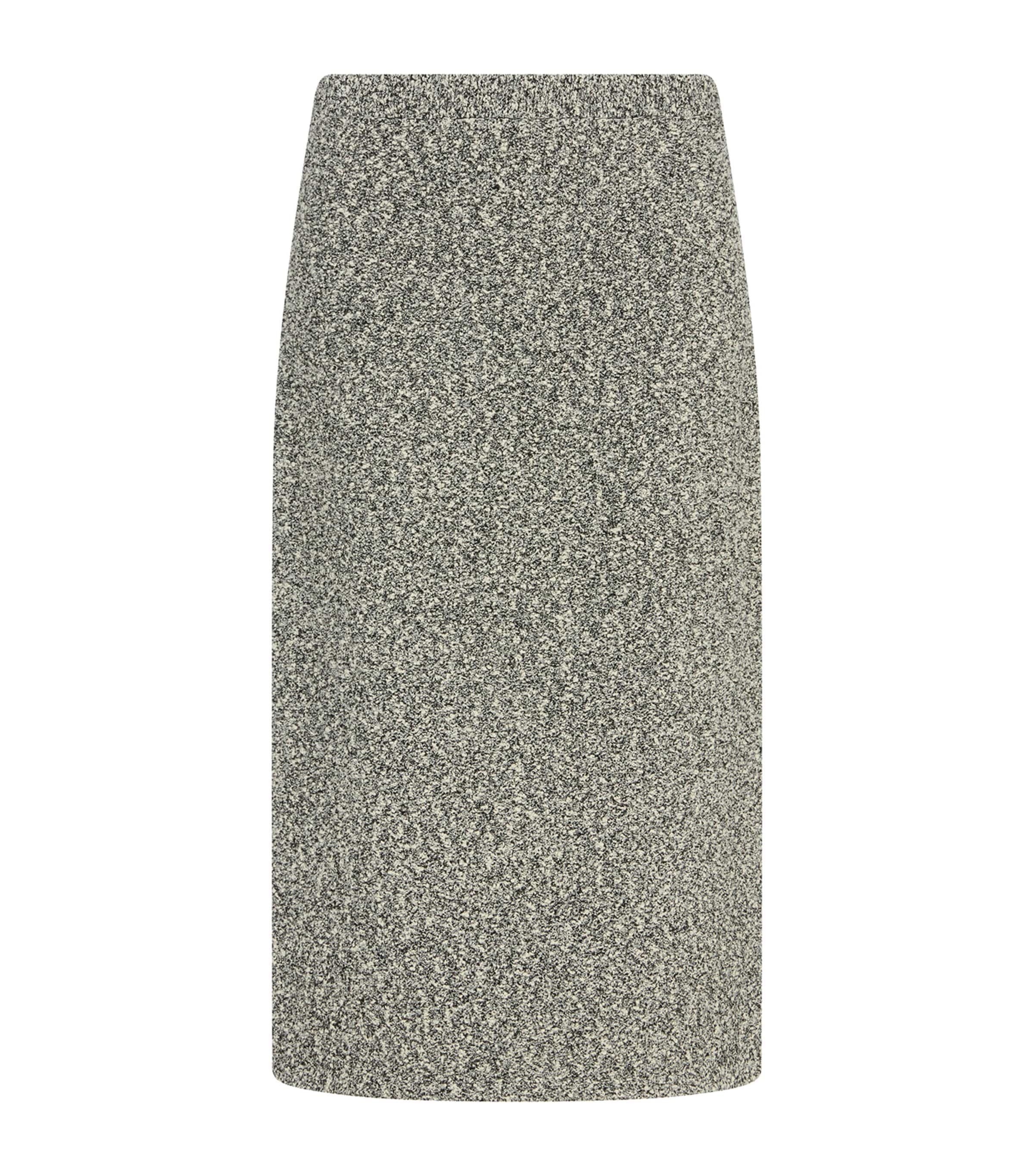 Tory Burch Grey Tweed Midi Skirt