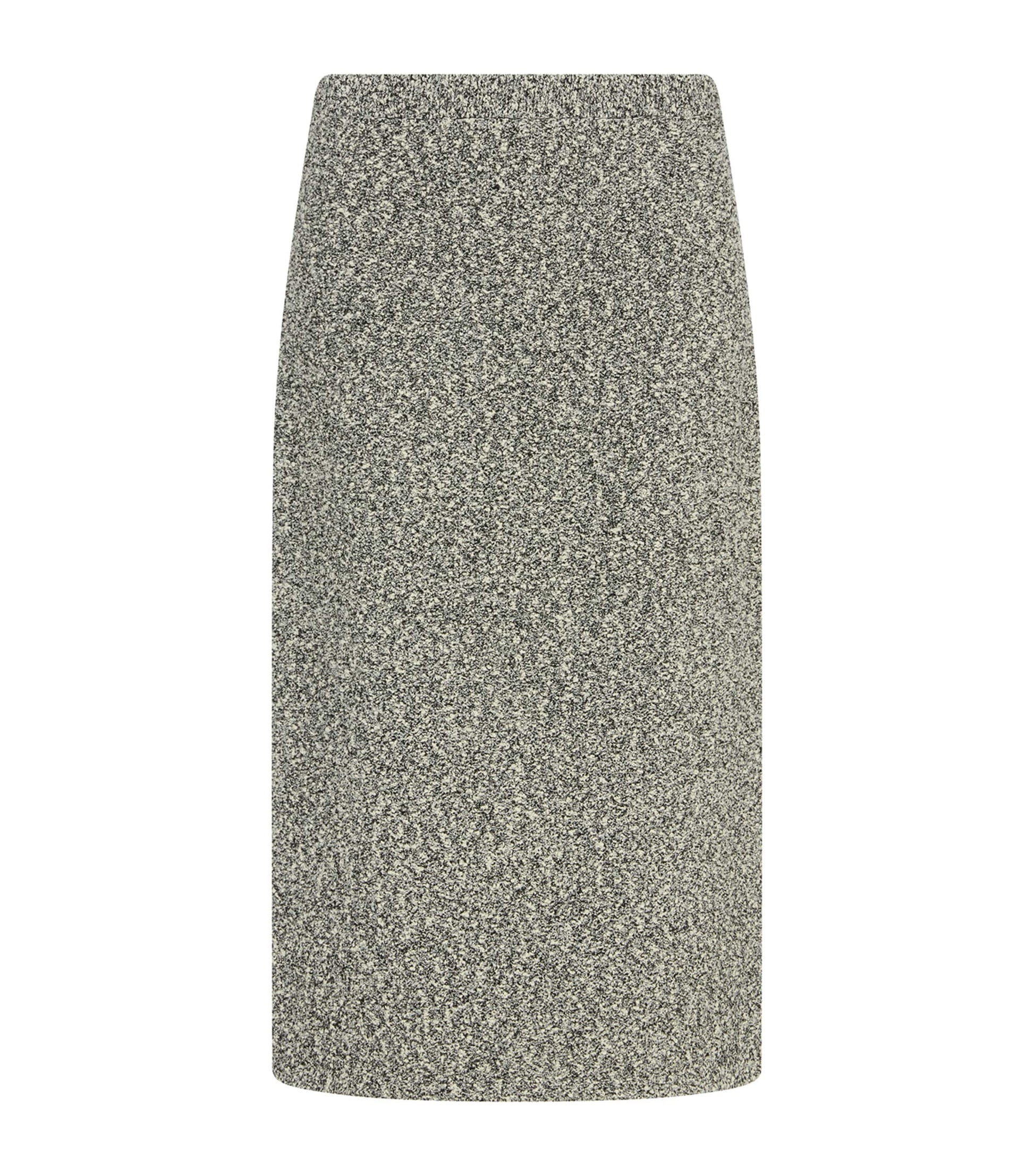 Tory Burch Grey Tweed Midi Skirt