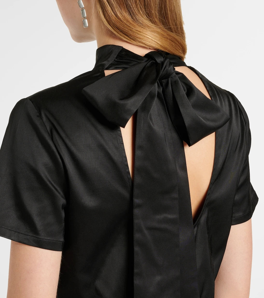 Staud - Ilana floral-appliqué satin minidress