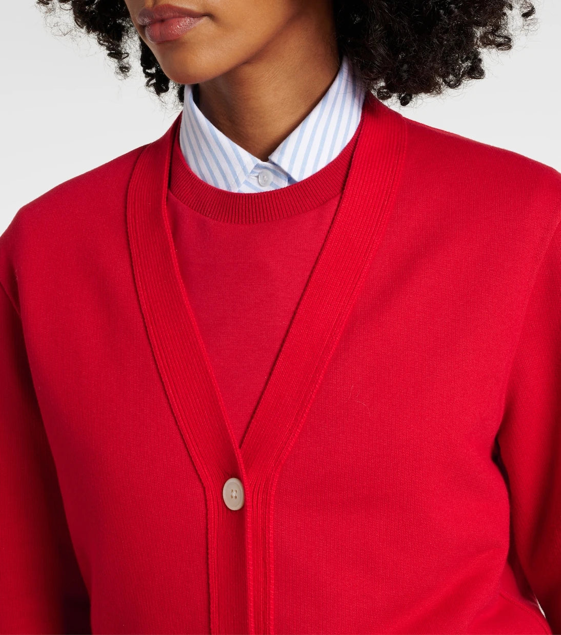 Thom Browne - 4-Bar bouclé-trimmed cotton cardigan
