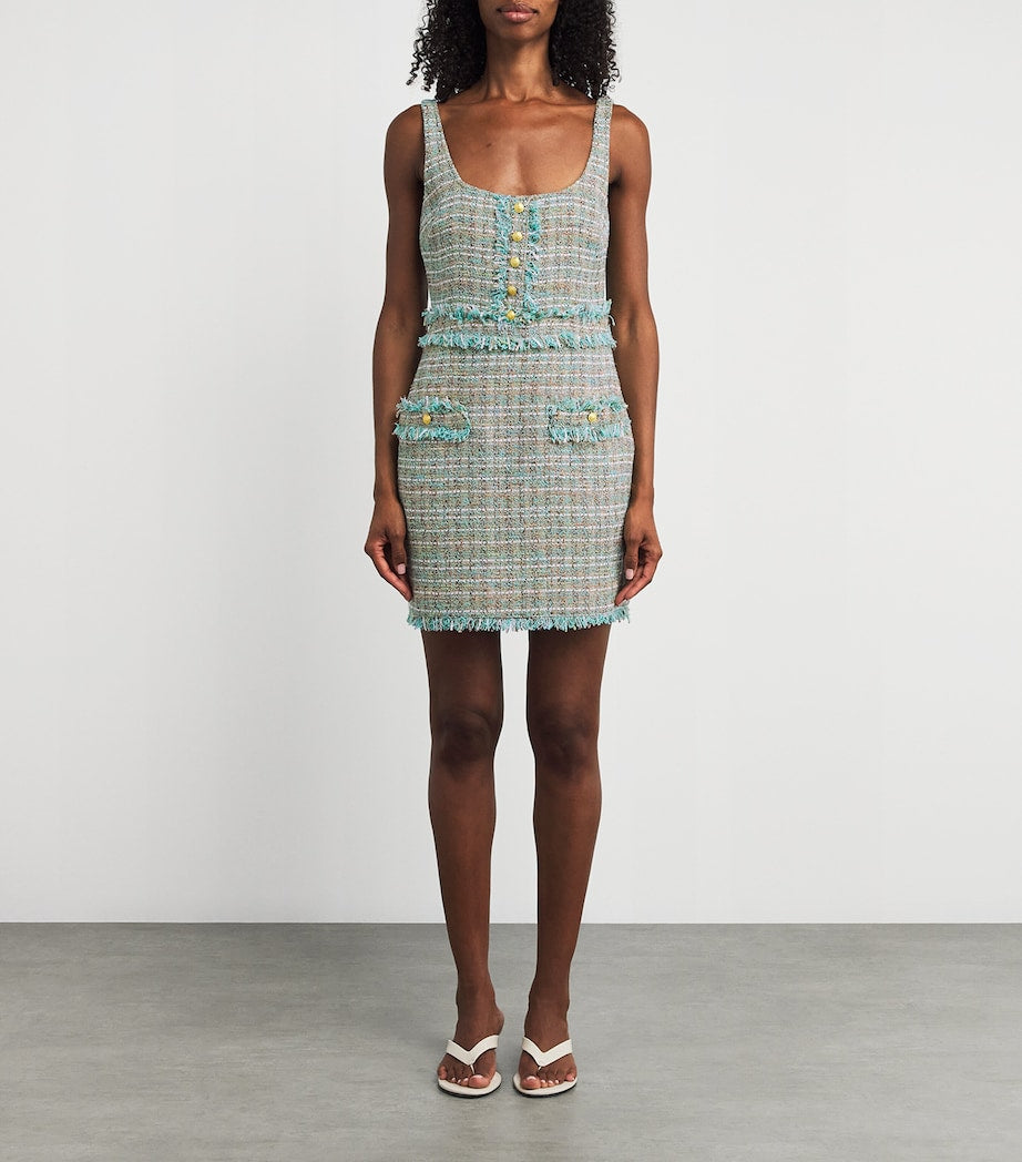 L'Agence Multi Tweed Valli Mini Dress