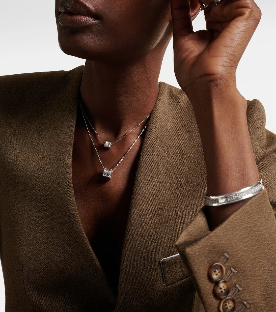 Bvlgari - B.zero1 18kt white gold pendant necklace