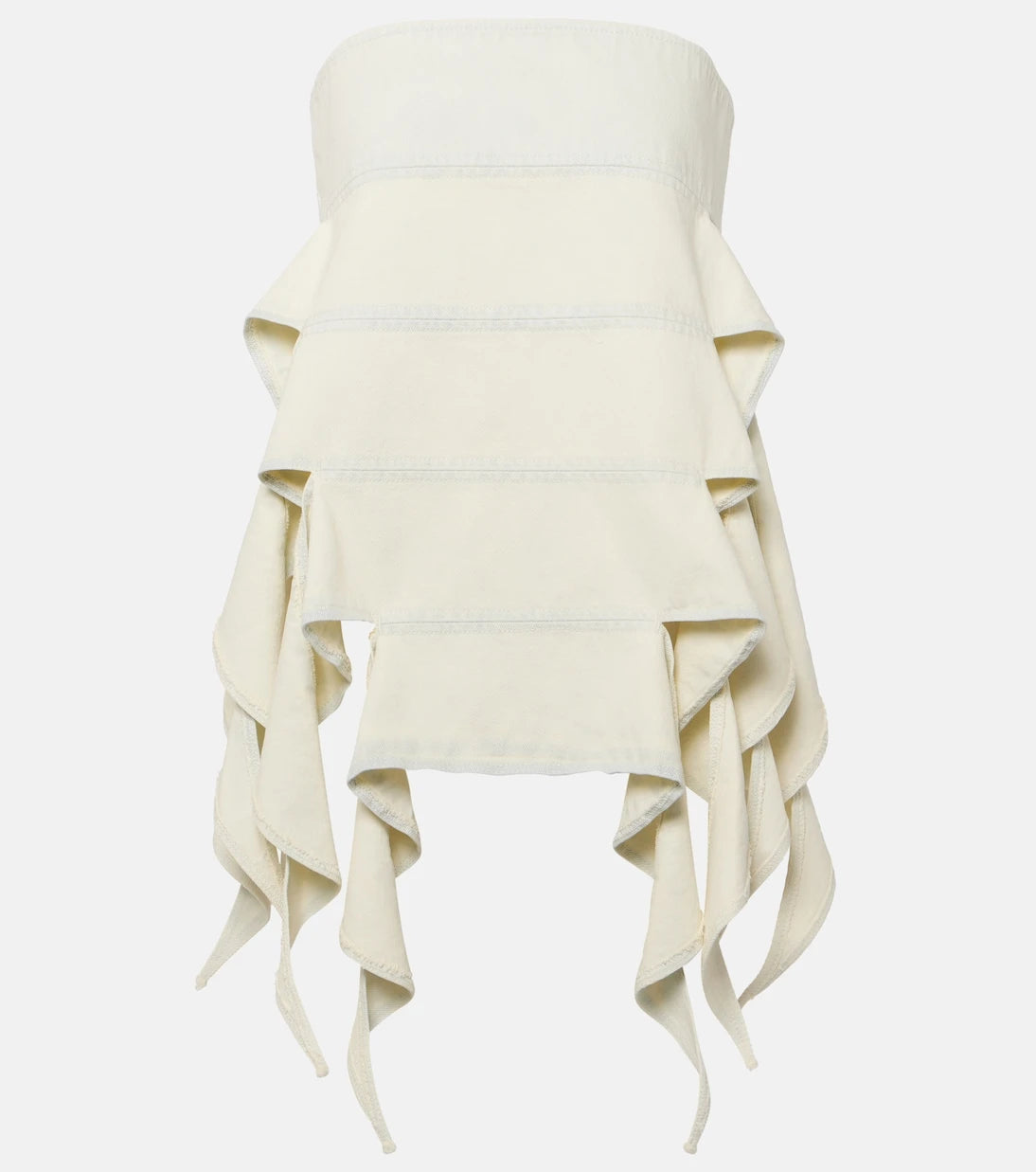 Y/Project - Bug off-shoulder denim top