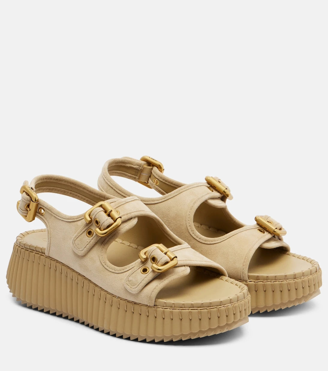 Chloé - Nama süet platform sandalet