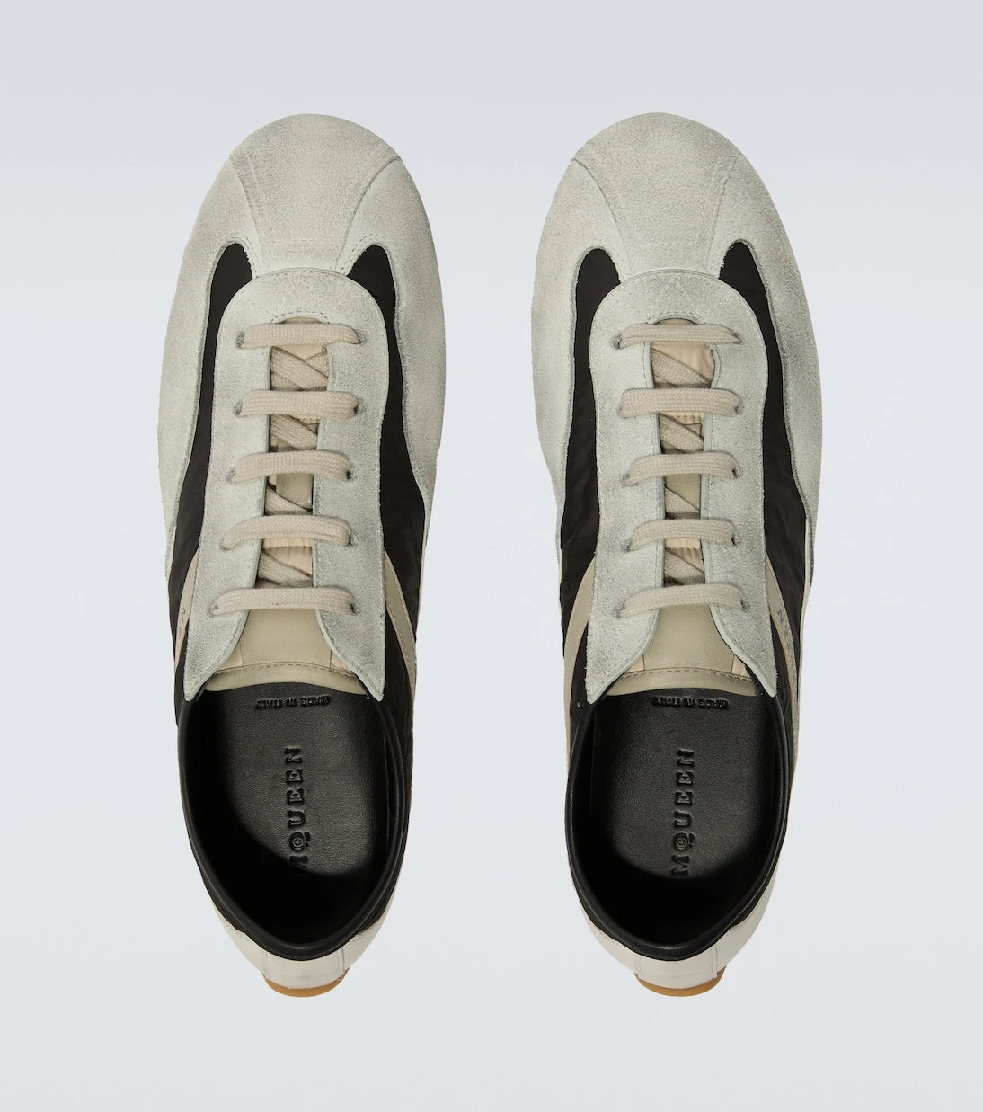 McQueen - Boxe suede-trimmed sneakers