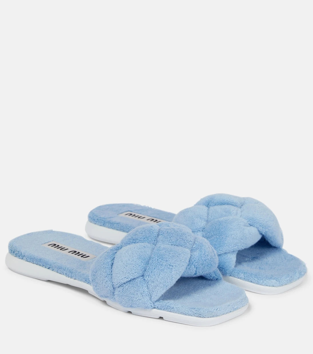 Miu Miu - Woven terry slides