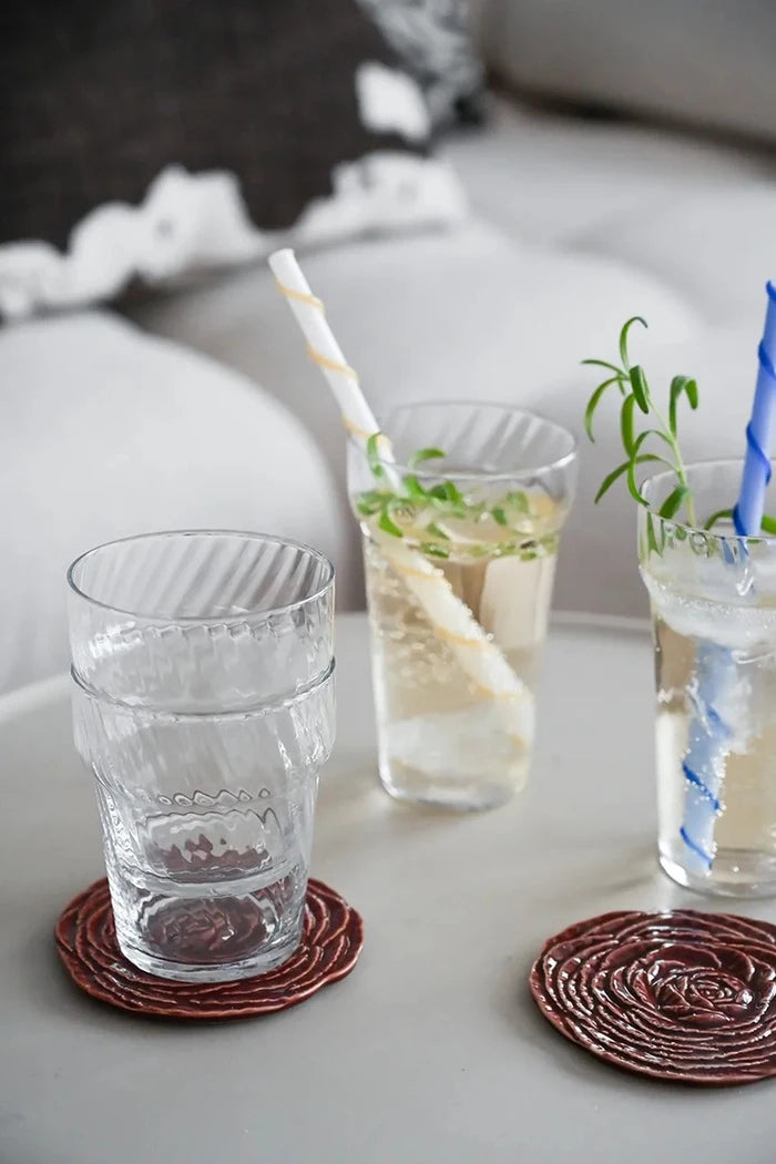 Byon üflemeli camdan yapılmış bardak seti 430 ml