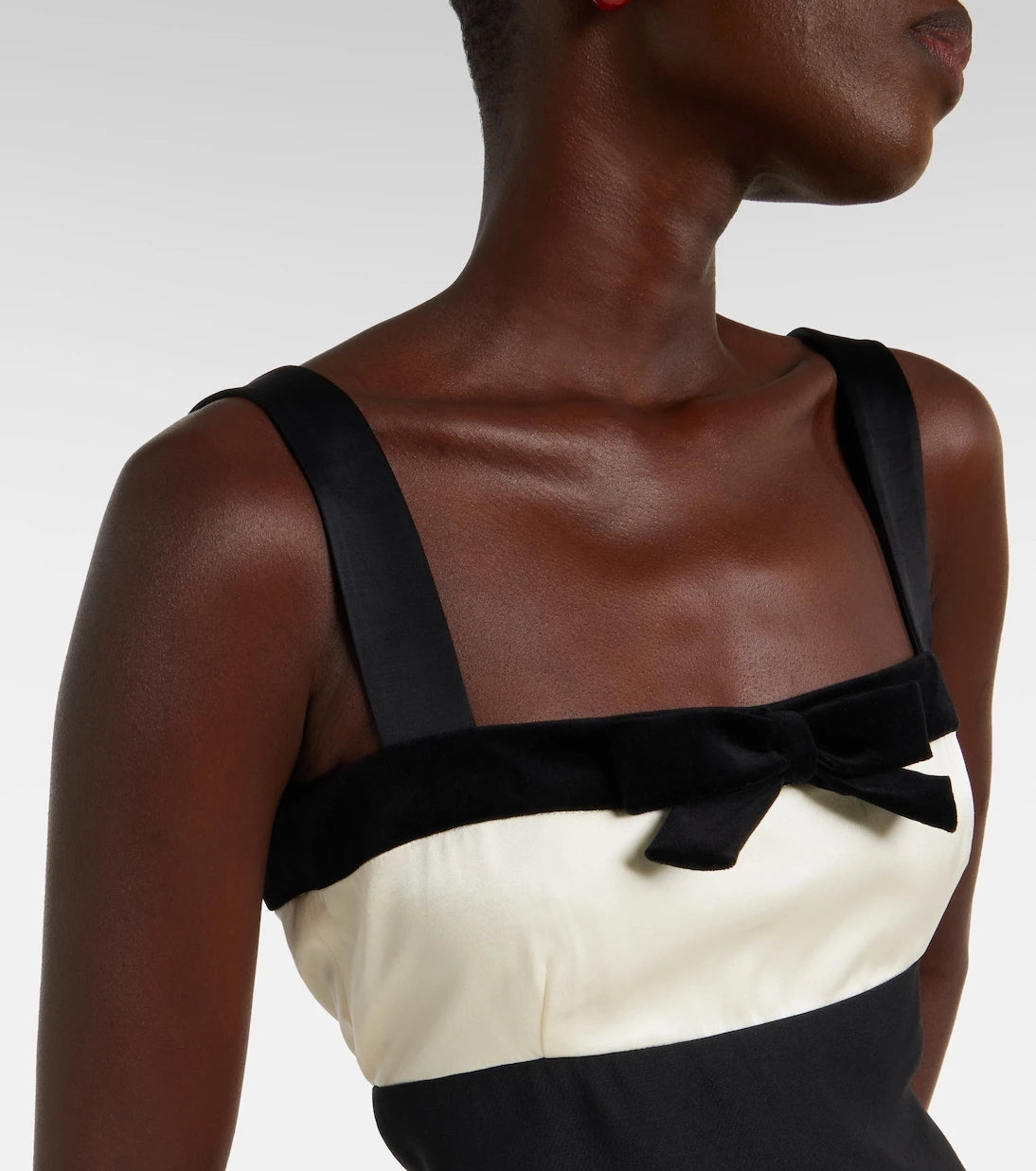 Valentino - Crepe Couture embroidered minidress