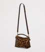 Small Shearling Puzzle Edge Top-Handle Bag