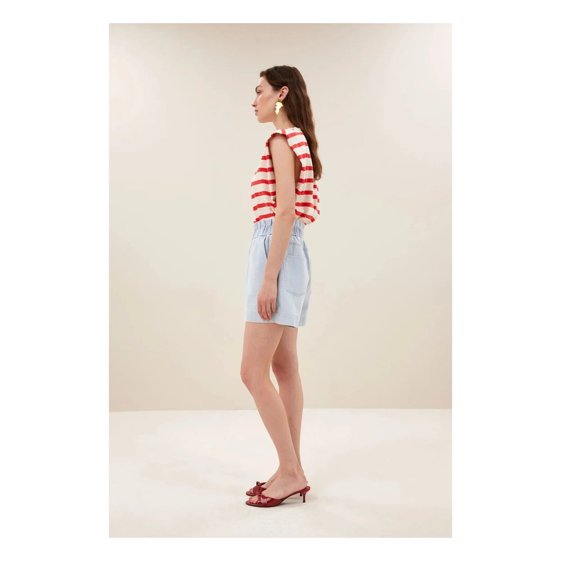 By Bar - Leon Cotton shorts | Denim blue