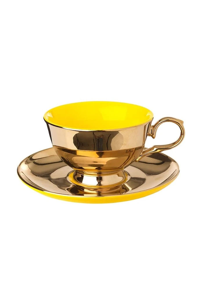 POLSPOTTEN Tea set Legacy 220 ml Çay Fincanı ve Tabak Seti (4 Parça)