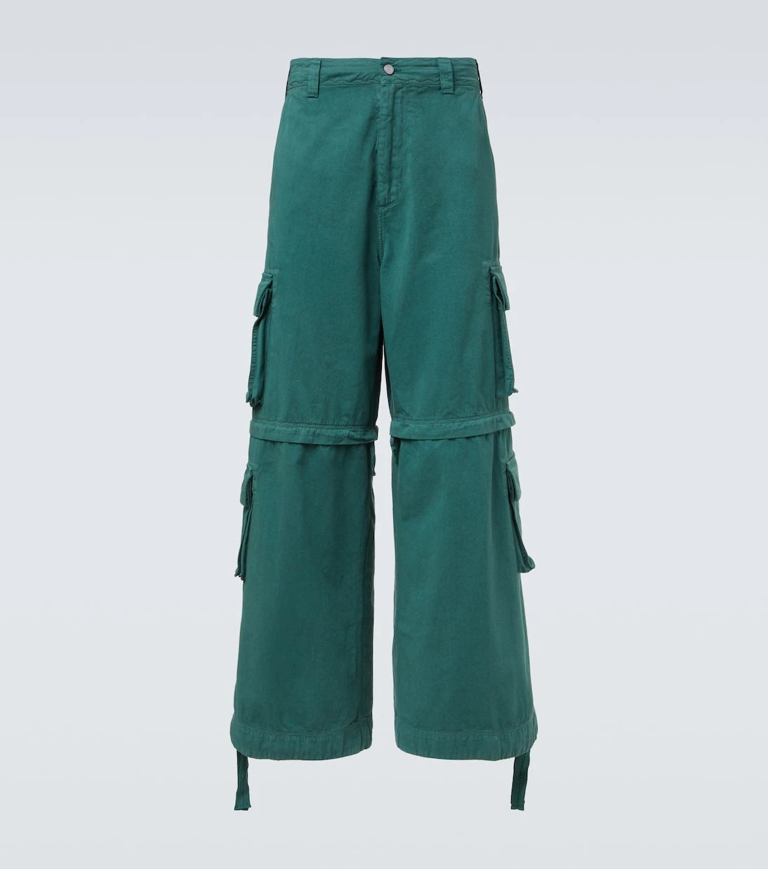 ERL - High-rise cotton cargo pants