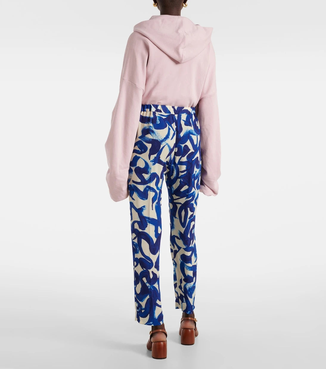 Dries Van Noten - Desenli dar paça pantolon