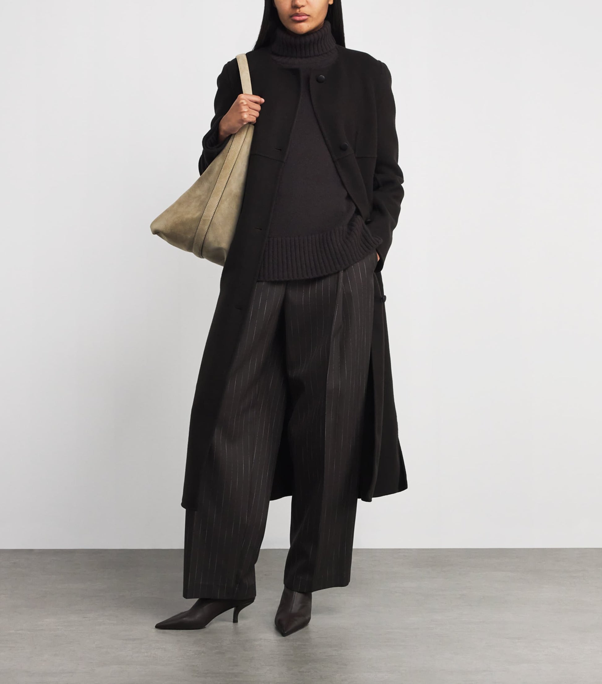 Brown Cashmere Rollneck Sweater