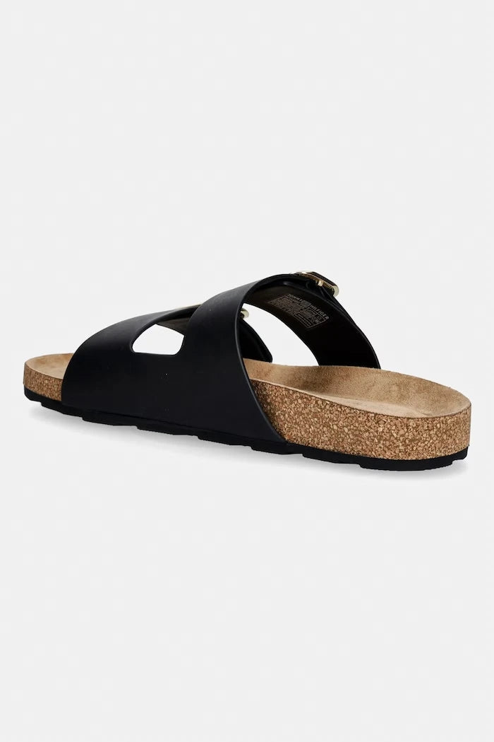 Tommy Hilfiger чехли дамски от кожа TH CLASSIC CORK SANDAL LEATHER