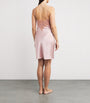 Rosamosario Pink Silk Embellished Slip Dress