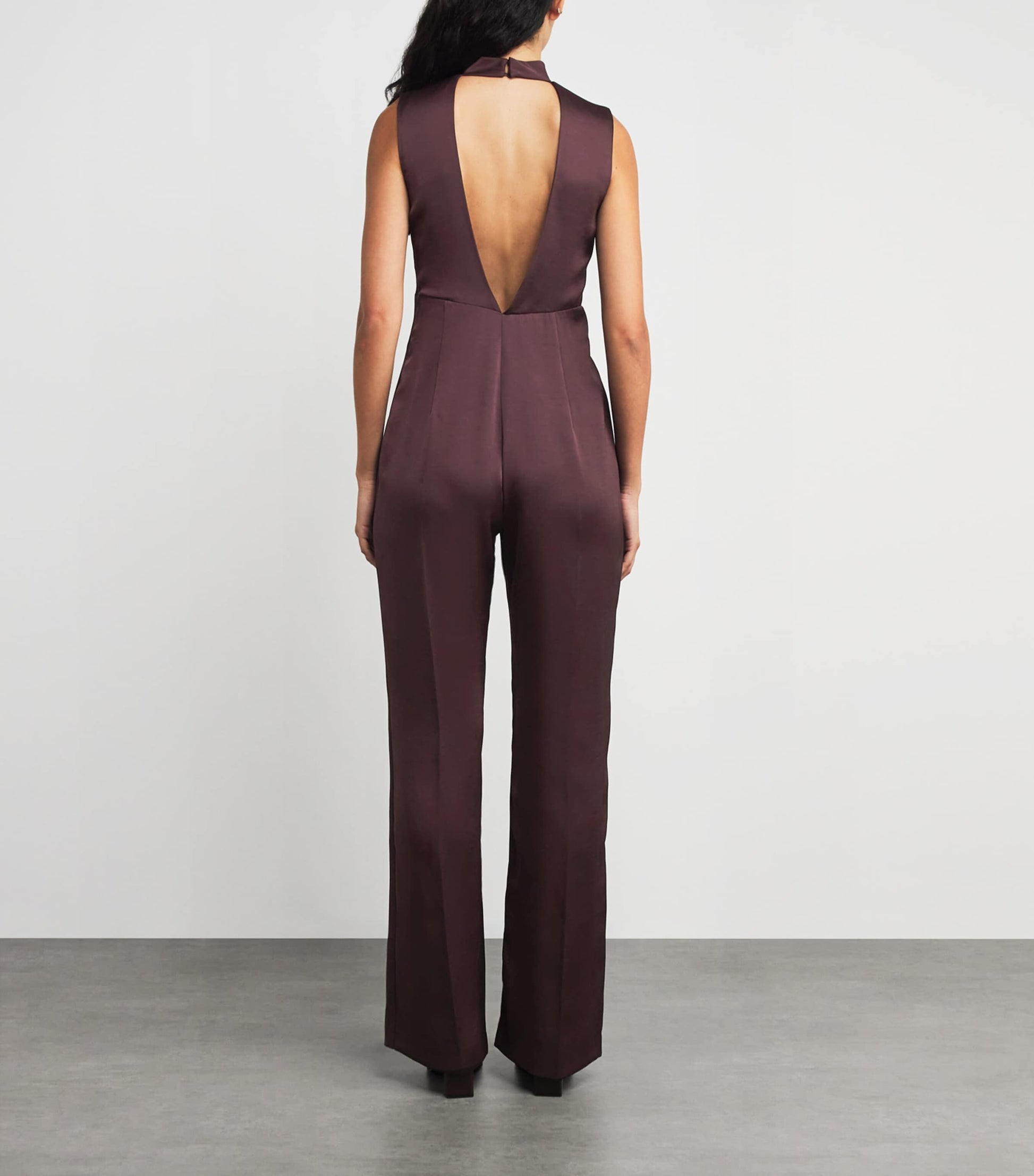 Purple Satin Jumpsuit