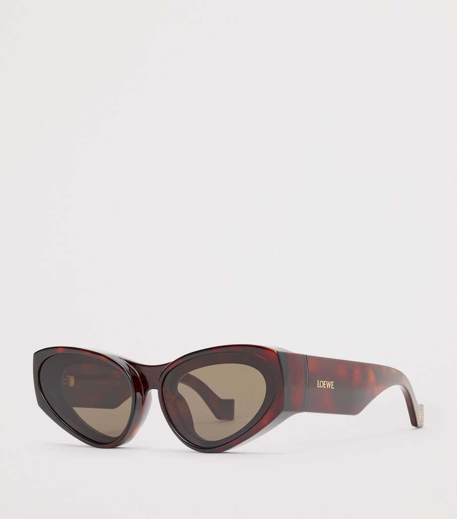 LOEWE Brown x Paula's Ibiza Front Lenses Cat Eye Sunglasses