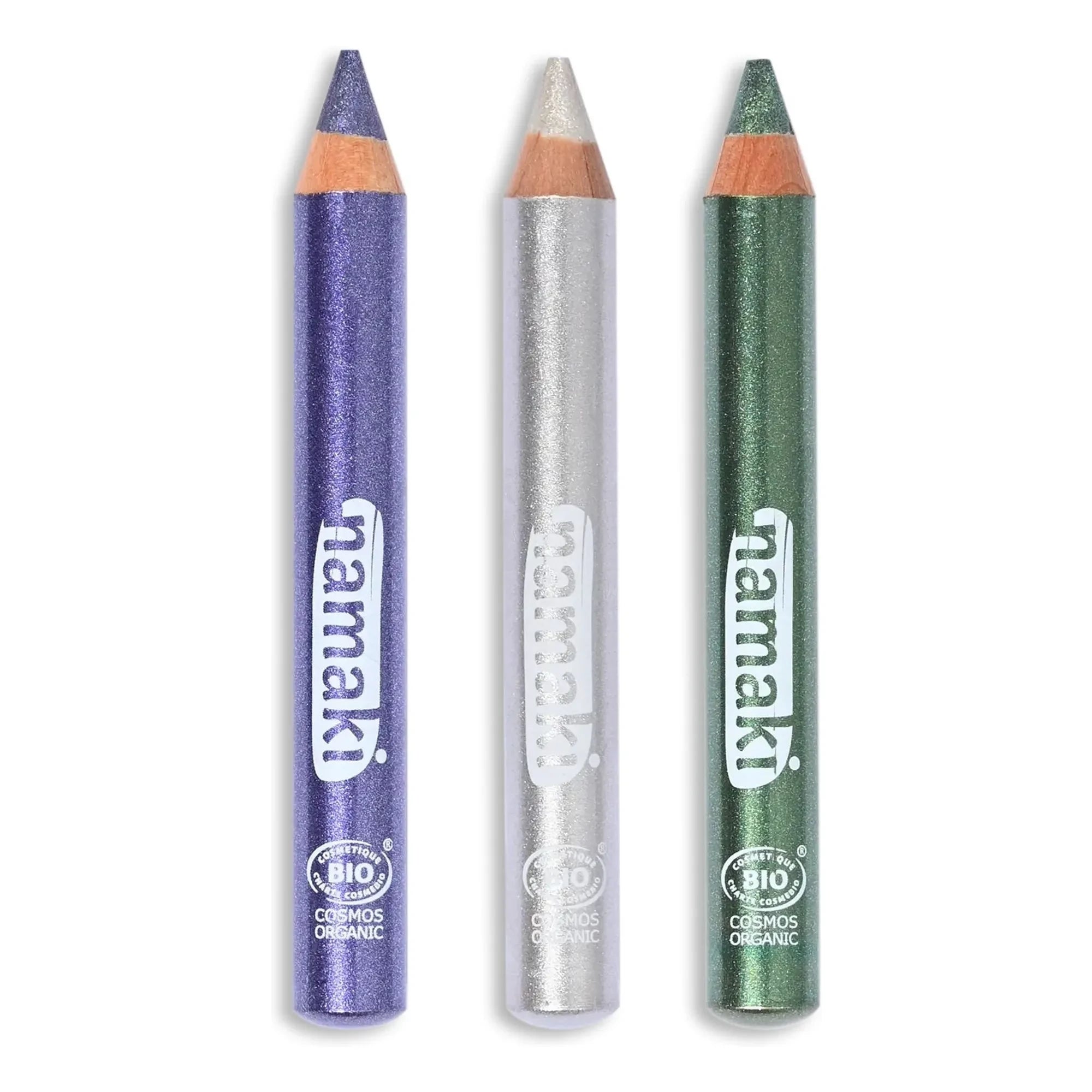 Namaki - Clair de Lune glitter pencils - Set of 3 | Purple