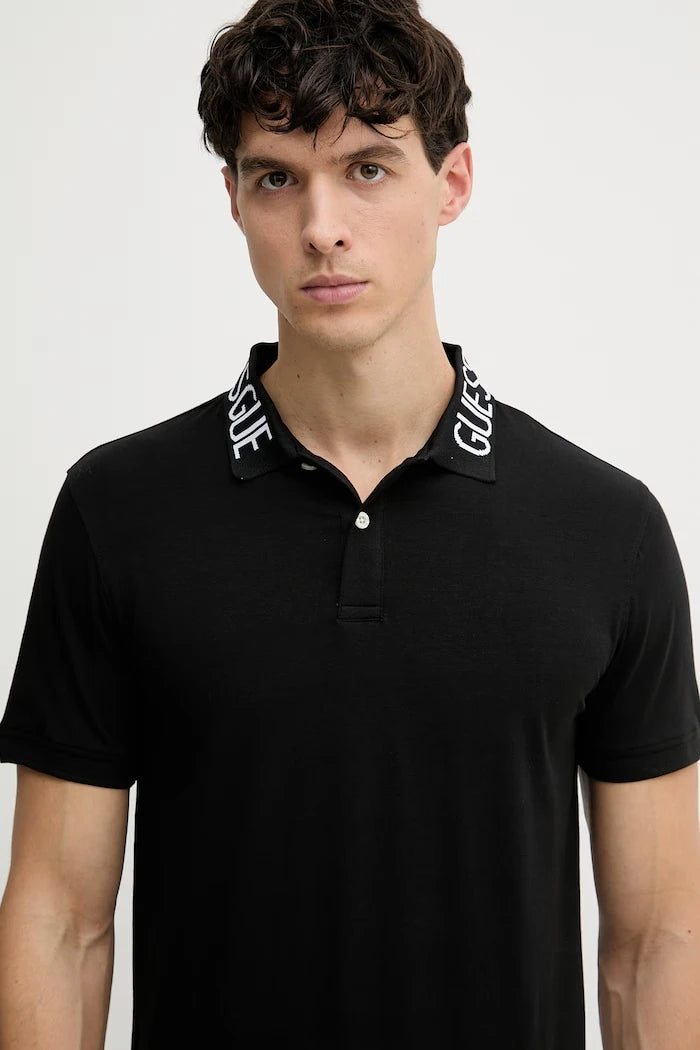 Guess Yakalı Erkek Pamuklu Elastanlı Tişört NOLAN