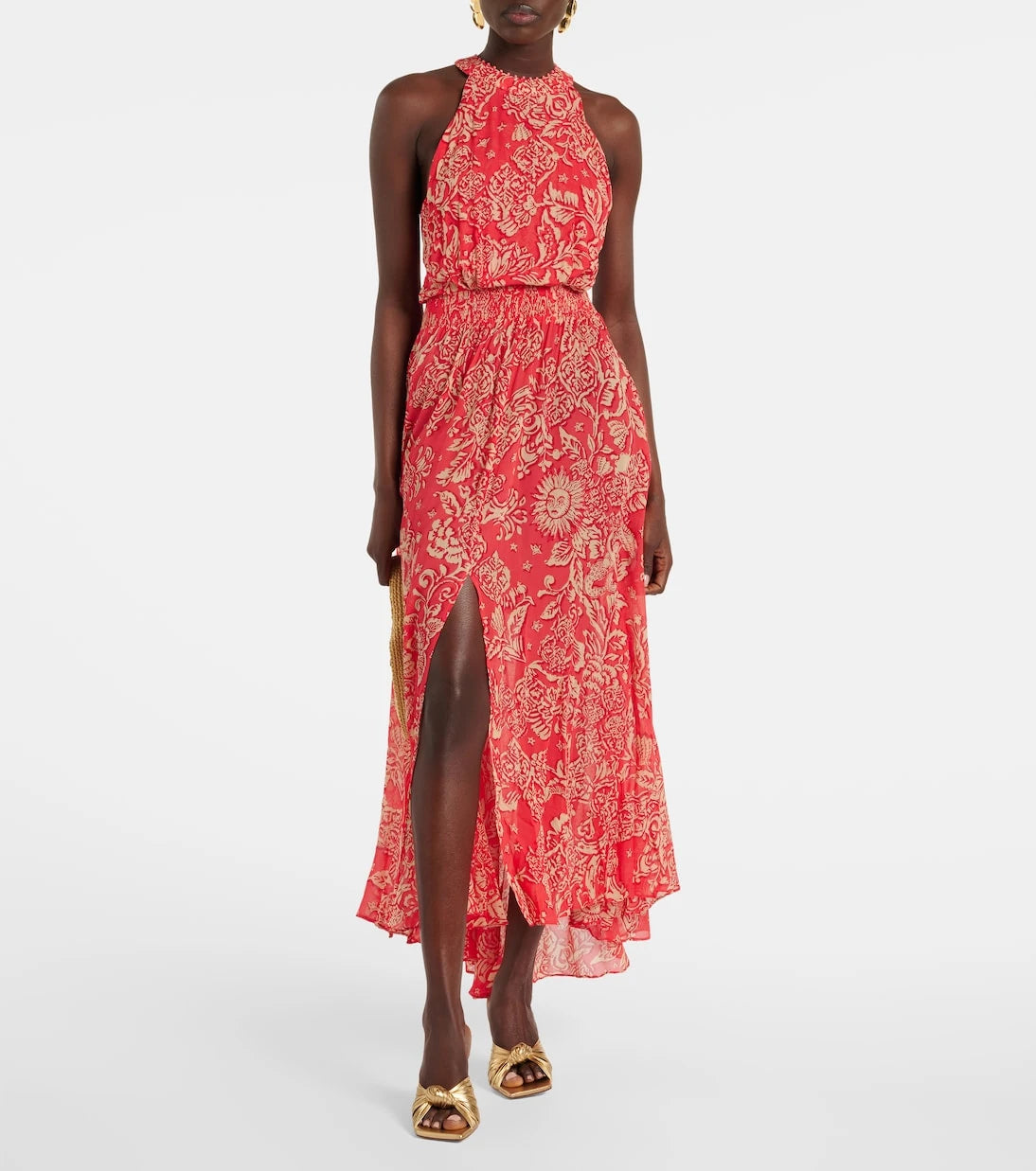 Poupette St Barth - Celie printed halterneck maxi dress