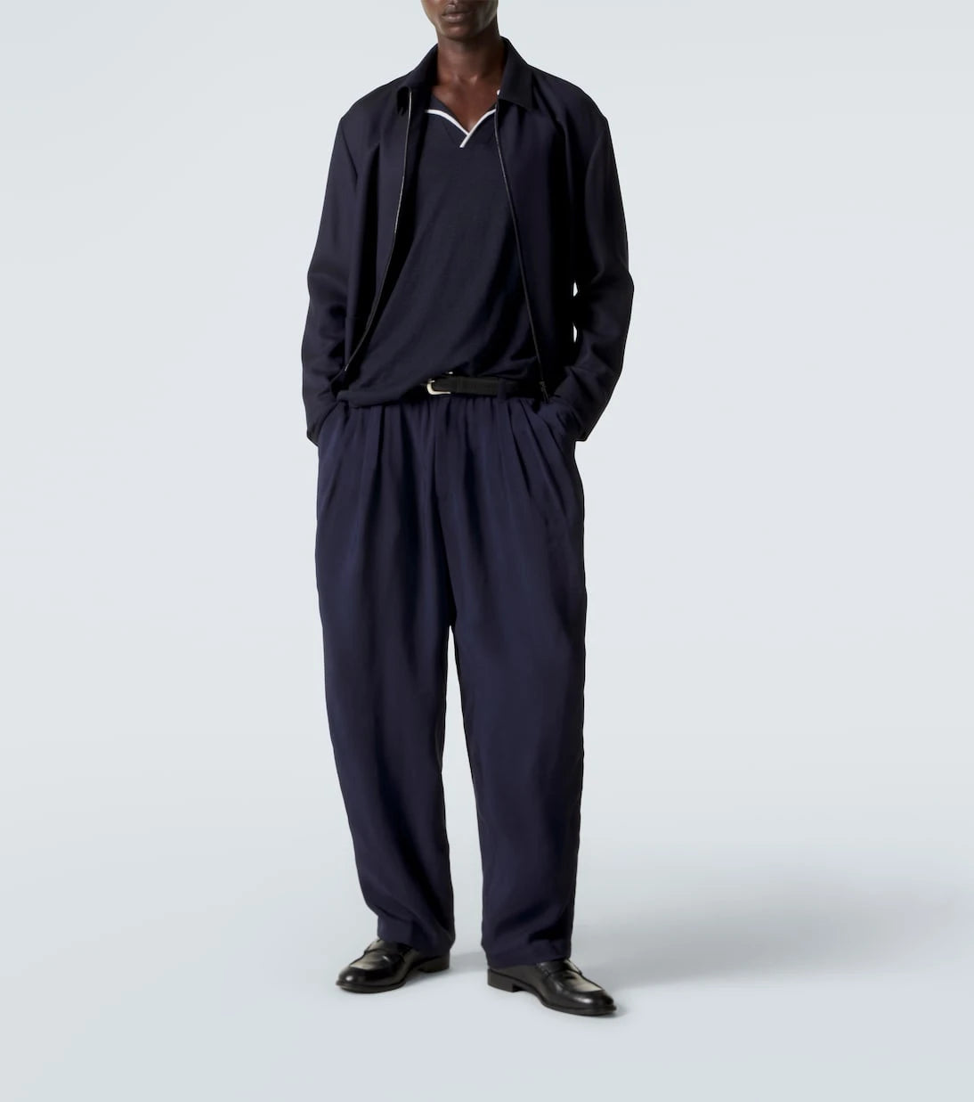 Giorgio Armani - Pleated twill tapered pants