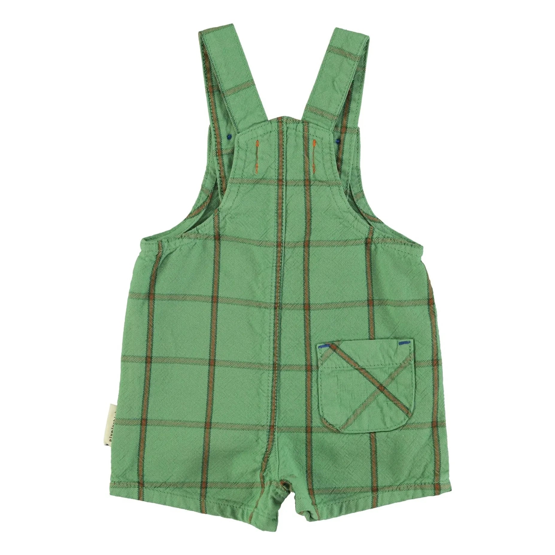 Piupiuchick - Carreaux dungarees  | Green