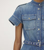 McQueen Blue Stonewashed Denim Mini Dress